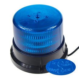 PROFI zábleskový LED maják, 12-24V, modrý magnet,