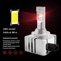 LED D1S/D1R bílá, 9000LM, 60LED