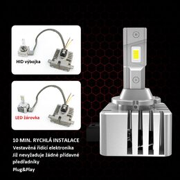 LED D1S/D1R bílá, 9000LM, 60LED