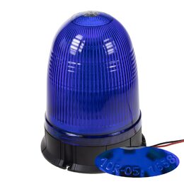 x LED maják, 12-24V, modrý, 80x SMD5730, ECE R10