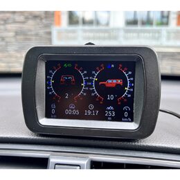 Palubní DISPLEJ 3,5" LCD, GPS měřič rychlosti s vestavěným víceosým gyroskopem
