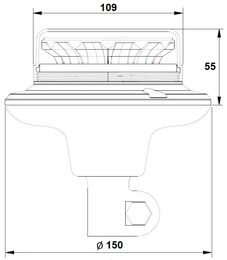 LED maják, 12-24V, 12x LED oranžový, na držák, ECE R65 R10