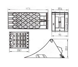 Klín pod kolo kamionu plastový - žlutý