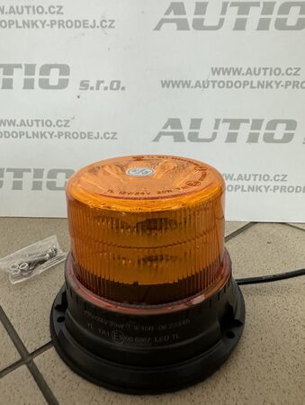 LED maják, 12-24V, 24x LED oranžový, pevná montáž, ECE R65 R10