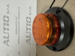 LED maják, 12-24V, 12x LED oranžový, magnet, ECE R65 R10