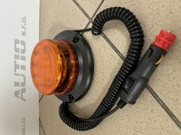 LED maják, 12-24V, 12x LED oranžový, magnet, ECE R65 R10