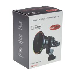 Magnetický držák s Qi dobíjením do mřížky ventilace (MagSafe compatible)