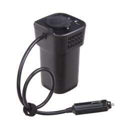 Interiérový měnič napětí z 12/230V/USB 150W do držáku nápojů