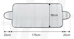 Zimní clona ALU stříbrná 175 x 90cm