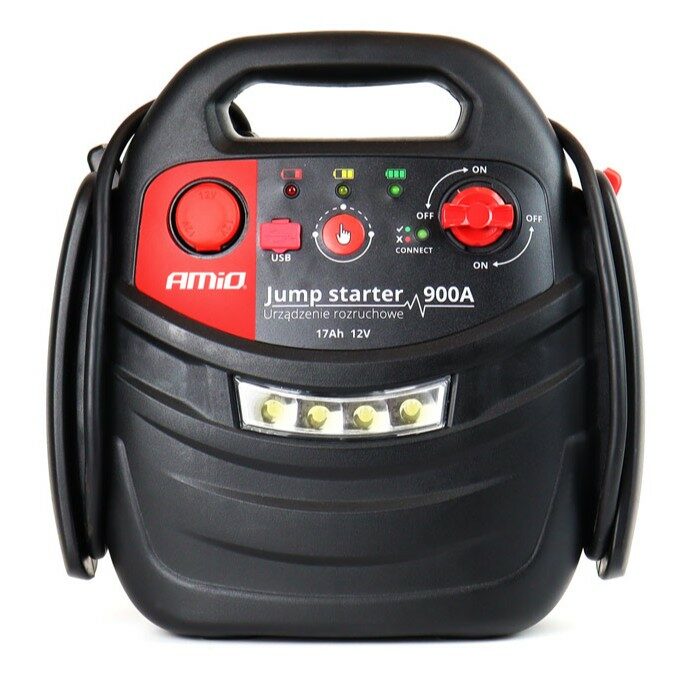 Startovací zdroj s kompresorem 4v1, 17000 mAh/900A 12V