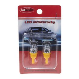 LED žárovka 12V T10 oranžová, 1LED/3SMD s čočkou