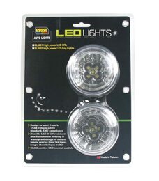 x LED světla pro denní svícení, kulatá 92mm, ECE