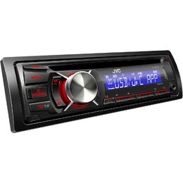 JVC autorádio s CD, MP3, USB,červeně podsvícená tlačítka a modře dispej, připj pro Bluetoo