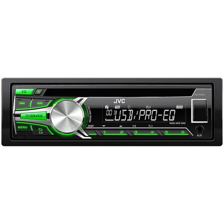 JVC autorádio s CD, MP3, USB,zeleně podsvícená tlačítka