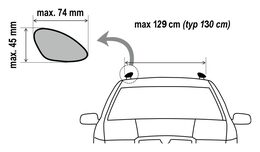 Příčný nosník zamykací hliníkový 135cm ALU-TOP TÜV