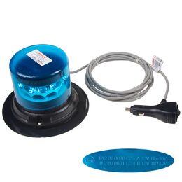 PROFI LED maják 12-24V 24x3W modrý magnet 133x110mm, ECE R65