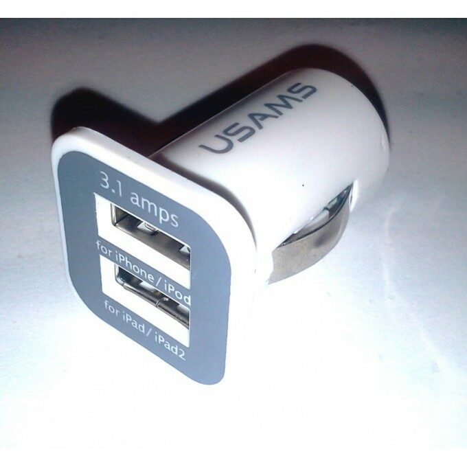 USB Adaptér 12V, bílý