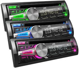 JVC autorádio s CD, MP3, USB,multicolor podsvícení