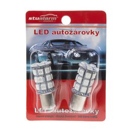 LED BA15s oranžová, 12V, 27LED/3SMD