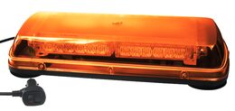 LED rampa, 440x185x80mm, oranžová, magnet, 32x LED 1W, ECE R10