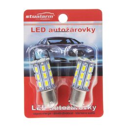 LED BAU15s bílá, 12V, 27LED/3SMD