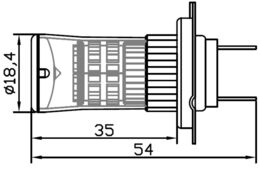 TURBO LED 12-24V s paticí H7, 48W bílá