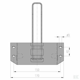 Držák klínu UK 36 pozinkovaný, AL-KO
