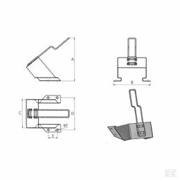 Držák klínu UK 36 pozinkovaný, AL-KO