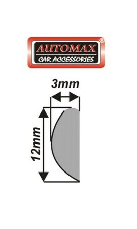 Lišta samolepící gumová - 5m, 12mm