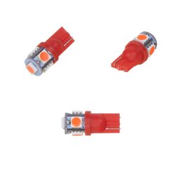 LED T10 červená, 12V, 5LED/3SMD