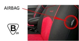 Autopotahy Autopotahy TUNING EXTREME s alcantarou, sada pro dvě sedadla, červené