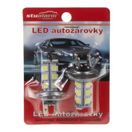 LED H7 bílá, 12V, 18LED/3SMD
