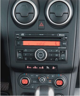 2DIN redukce pro Nissan X-trail 2001-2007, Qashqai 2001-11/2013