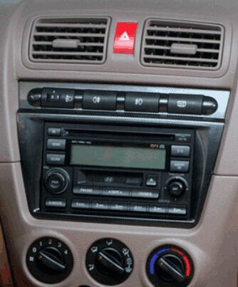 2DIN redukce pro Kia Picanto 2004-07 antracit