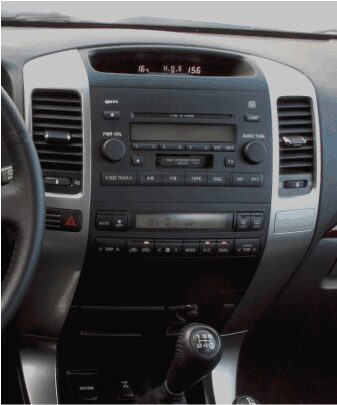 2DIN redukce pro Toyota Land Cruiser Prado (J12) 02-09, Lexus GX-470 2003-09
