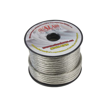 Kabel 6 mm, stříbrně transparentní, 25 m bal