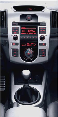 2DIN redukce pro Kia Forte 2008- s Clima