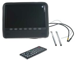 x DVD/SD/USB monitor 9" v černé opěrce