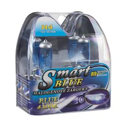 Halogen. žárovka 12V s paticí H4, Blue white 4300K