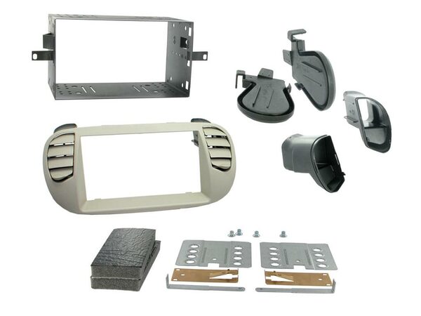 2DIN redukce pro Fiat 500 10/2007- perleťově šedá