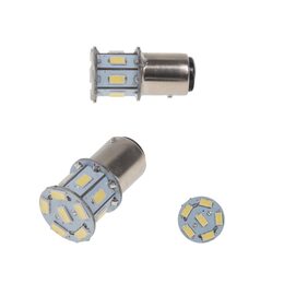 LED žárovka 12V s paticí BAZ 15d (dvouvlákno) bílá