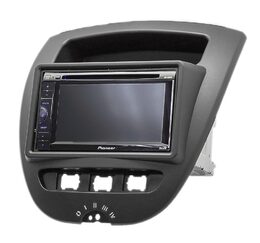 2DIN redukce pro Peugeot 107, Toyota Aygo, Citroën C1 2005-2014 černá