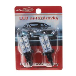 LED žárovka 12V s paticí T20 (3157) oranžová, 16LE