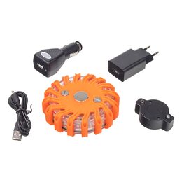 LED výstražné světlo 16LED, červené