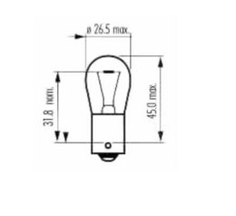 žárovka AUTOLAMP 24V 21W BA15s