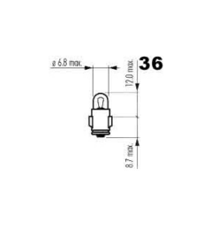Autožárovka 12V 2W BA7s NARVA