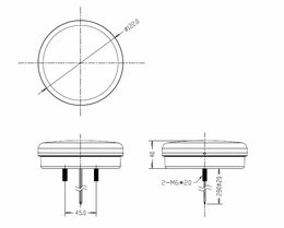 LED lampa zadní směrová, 12-24V, ECE, o122mm