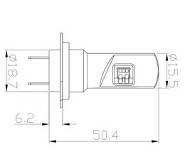 V20 LED H7 bílá, 12/24V, 5000LM