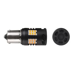 LED BAU15S oranžová, 12V, 30LED 3020SMD