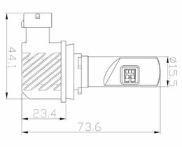 V20 LED H8/H9/H11 bílá, 12/24V, 5000LM